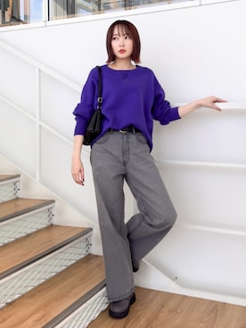 「SHOO・LA・RUE（シューラルー）のアイテム（ブーツ）」を使った、chikaさん（レディース・160cm）の秋コーディネート