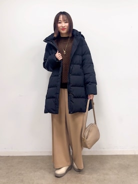 「アイテム（ネックレス）」を使った、chikaさん（レディース・160cm）の冬コーディネート