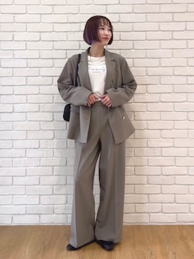 「SHOO・LA・RUE（シューラルー）のアイテム（その他パンツ）」を使った、chikaさん（レディース・160cm）の秋コーディネート