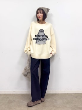 「着回しコーデ」｜chikaさん（レディース・160cm）の冬コーディネート