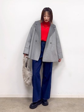 「アイテム（テーラードジャケット）」を使った、chikaさん（レディース・160cm）の冬コーディネート