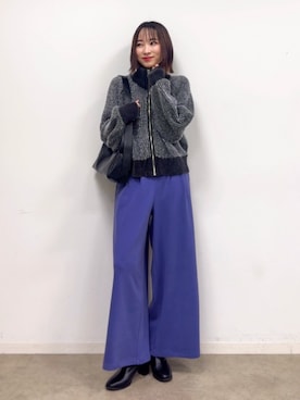 「Cutie Blonde（キューティーブロンド）のアイテム」を使った、chikaさん（レディース・160cm）の冬コーディネート