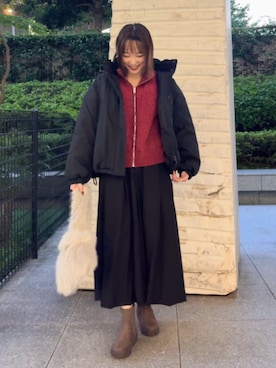 chikaさん（レディース・160cm）の冬コーディネート