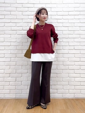 「SHOO・LA・RUE（シューラルー）のアイテム（その他パンツ）」を使った、chikaさん（レディース・160cm）の秋コーディネート