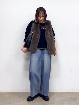 「着回しコーデ」｜chikaさん（レディース・160cm）の冬コーディネート