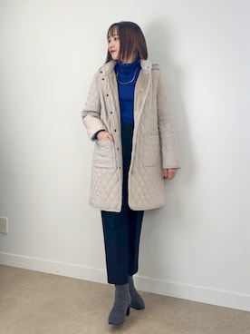 「体型カバー」｜chikaさん（レディース・160cm）の冬コーディネート