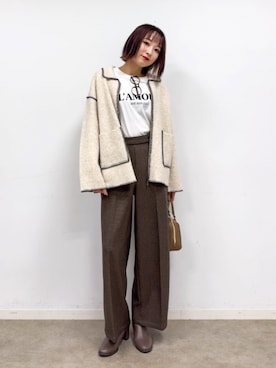 「Cutie Blonde（キューティーブロンド）のアイテム」を使った、chikaさん（レディース・160cm）の秋コーディネート