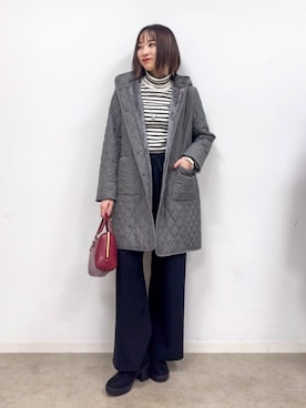 「体型カバー」｜chikaさん（レディース・160cm）の冬コーディネート