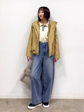 「アイテム（ブルゾン）」を使った、chikaさん（レディース・160cm）の秋コーディネート