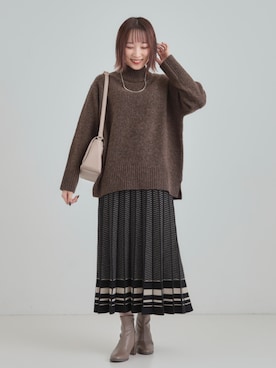 「着回しコーデ」｜chikaさん（レディース・160cm）の冬コーディネート