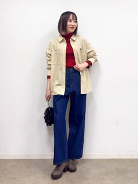 「Cutie Blonde（キューティーブロンド）のアイテム」を使った、chikaさん（レディース・160cm）の冬コーディネート