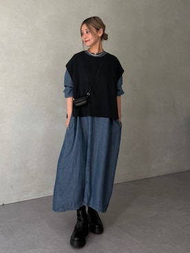 「BEARDSLEY（ビアズリー）のアイテム」を使った、naturoさん（レディース・158cm）の秋コーディネート