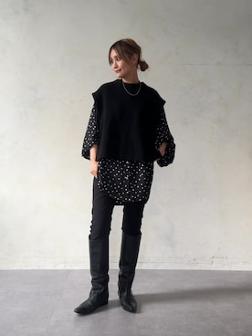 「BEARDSLEY（ビアズリー）のアイテム」を使った、naturoさん（レディース・158cm）の冬コーディネート