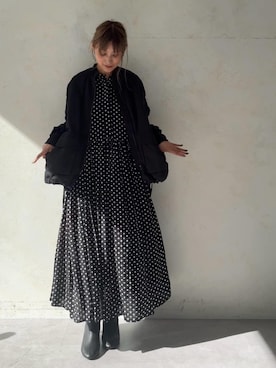 「アイテム（MA-1）」を使った、naturoさん（レディース・158cm）の秋コーディネート