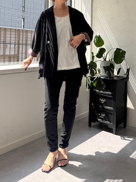 「アイテム（テーラードジャケット）」を使った、naturoさん（レディース・158cm）の夏コーディネート