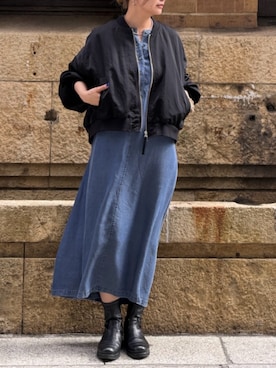 「BEARDSLEY（ビアズリー）のアイテム」を使った、naturoさん（レディース・158cm）の夏コーディネート