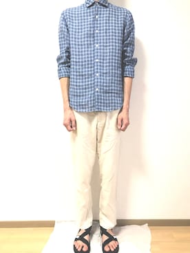 「Simplicite（サンプリシテ）のアイテム」を使った、maru.さん（メンズ・181cm）の夏コーディネート