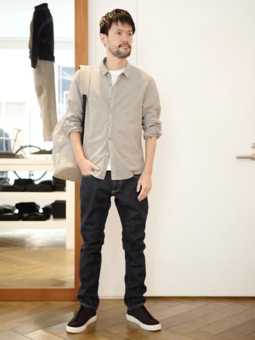 スエードコンビ ドローストリングバックパック ACMN0584（バックパック