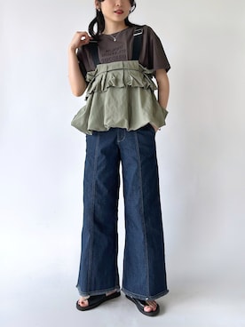 「ビスチェコーデ」｜「アイテム（その他トップス）」を使った、roiさん（レディース・162cm）の夏コーディネート