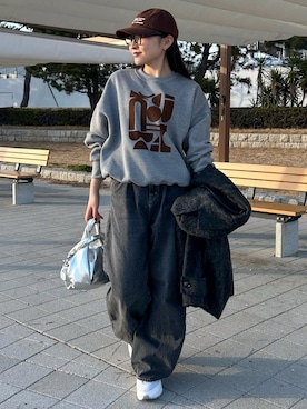 「Zoff（ゾフ）のアイテム」を使った、roiさん（レディース・163cm）の冬コーディネート