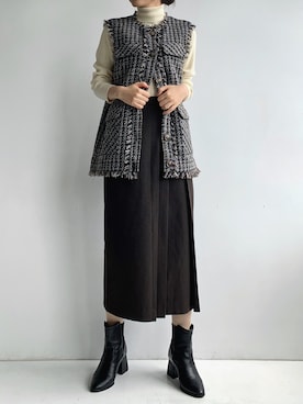 「ナロースカート」｜roiさん（レディース・162cm）の秋コーディネート