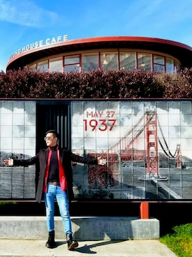 「アイテム（ダッフルコート）」を使った、stanleyjuanさん（メンズ・174cm）の冬コーディネート