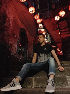 「アイテム（Tシャツ/カットソー、その他）」を使った、stanleyjuanさん（メンズ・174cm）の秋コーディネート