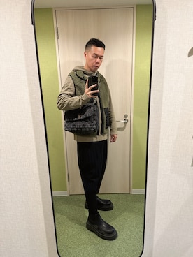 「アイテム（ブーティ）」を使った、stanleyjuanさん（メンズ・174cm）の秋コーディネート