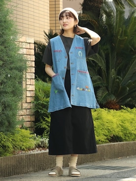 「KRIFF MAYER Lady's Collection（クリフメイヤーレディースコレクション）のアイテム（Tシャツ/カットソー）」を使った、Risaさん（レディース・163cm）の春コーディネート