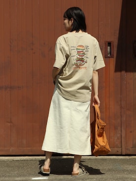 「KRIFF MAYER Lady's Collection（クリフメイヤーレディースコレクション）のアイテム（Tシャツ/カットソー）」を使った、Risaさん（レディース・163cm）の夏コーディネート