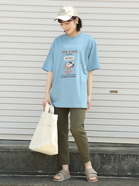 「KRIFF MAYER Lady's Collection（クリフメイヤーレディースコレクション）のアイテム（Tシャツ/カットソー）」を使った、Risaさん（レディース・163cm）の夏コーディネート
