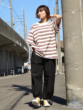 「KRIFF MAYER（クリフメイヤー）のアイテム」を使った、Risaさん（レディース・163cm）の春コーディネート