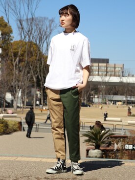 「KRIFF MAYER Lady's Collection（クリフメイヤーレディースコレクション）のアイテム（Tシャツ/カットソー）」を使った、Risaさん（レディース・163cm）の春コーディネート