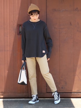 「KRIFF MAYER Lady's Collection（クリフメイヤーレディースコレクション）のアイテム（Tシャツ/カットソー）」を使った、Risaさん（レディース・163cm）の夏コーディネート