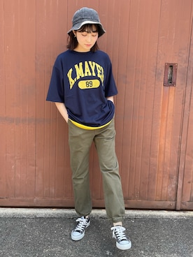 「KRIFF MAYER Lady's Collection（クリフメイヤーレディースコレクション）のアイテム」を使った、Risaさん（レディース・163cm）の夏コーディネート