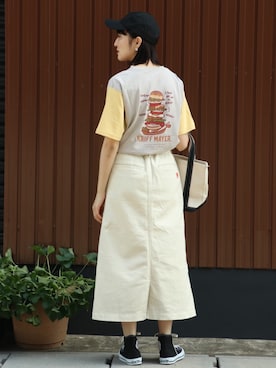 「KRIFF MAYER Lady's Collection（クリフメイヤーレディースコレクション）のアイテム（Tシャツ/カットソー）」を使った、Risaさん（レディース・163cm）の春コーディネート