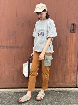 「KRIFF MAYER Lady's Collection（クリフメイヤーレディースコレクション）のアイテム（Tシャツ/カットソー）」を使った、Risaさん（レディース・163cm）の夏コーディネート