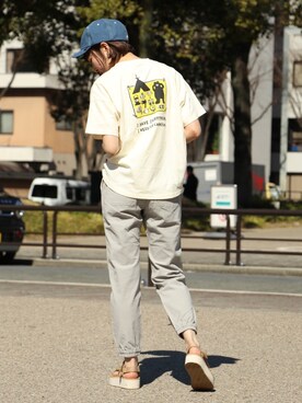 「KRIFF MAYER Lady's Collection（クリフメイヤーレディースコレクション）のアイテム（Tシャツ/カットソー）」を使った、Risaさん（レディース・163cm）の春コーディネート