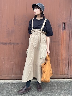 「KRIFF MAYER Lady's Collection（クリフメイヤーレディースコレクション）のアイテム（Tシャツ/カットソー）」を使った、Risaさん（レディース・163cm）の夏コーディネート
