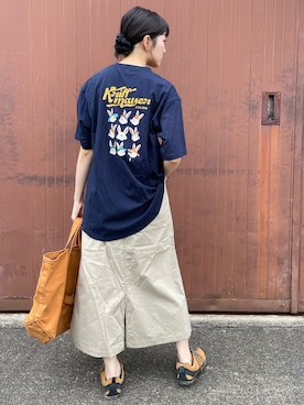 「KRIFF MAYER Lady's Collection（クリフメイヤーレディースコレクション）のアイテム（Tシャツ/カットソー）」を使った、Risaさん（レディース・163cm）の夏コーディネート