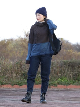「KRIFF MAYER」｜Risaさん（レディース・163cm）の冬コーディネート