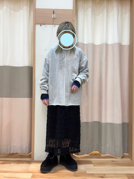 「Samansa Mos2 blue（サマンサモスモスブルー）のアイテム（ニット/セーター）」を使った、とっちーさん（レディース・152cm）の冬コーディネート