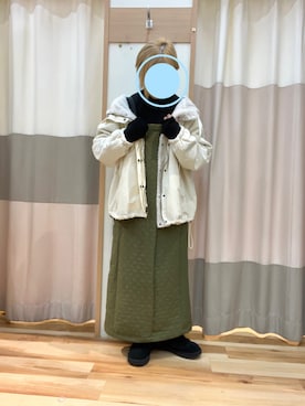 「Samansa Mos2 blue」｜「アイテム（マウンテンパーカー）」を使った、とっちーさん（レディース・152cm）の冬コーディネート