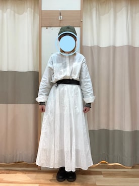 「Samansa Mos2 blue」｜「アイテム（チュニック）」を使った、とっちーさん（レディース・152cm）の春コーディネート