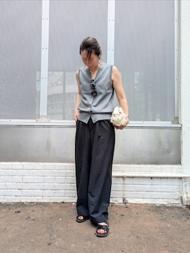 「ZARA（ザラ）のアイテム」を使った、Jinaさん（レディース・167cm）の夏コーディネート