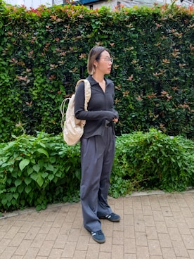 「ZARA（ザラ）のアイテム（ニット/セーター）」を使った、Jinaさん（レディース・167cm）の秋コーディネート