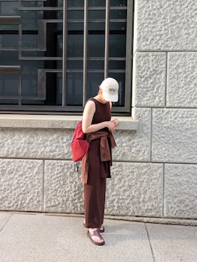 「anuke（アンヌーク）のアイテム」を使った、Jinaさん（レディース・167cm）の春コーディネート