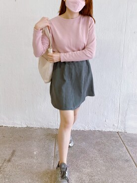 「MUJI Labo（ムジラボ）のアイテム（バッグ）」を使った、Rinkaさん（レディース・160cm）の秋コーディネート