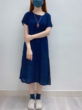「VANS（バンズ）のアイテム（モカシン/デッキシューズ）」を使った、Rinkaさん（レディース・160cm）の夏コーディネート