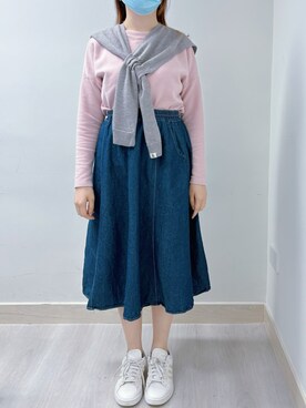 「PULL&BEAR（プルアンドベア）のアイテム（トップス）」を使った、Rinkaさん（レディース・160cm）の冬コーディネート
